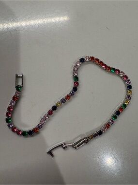 Multicolor Crystal Tennis Bracelet - Women Jewelry